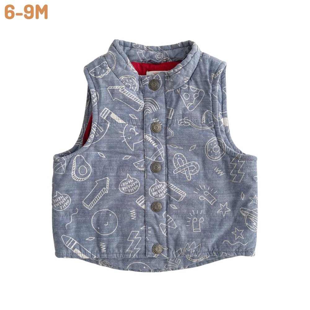 Cat & Jack Doodle Print Puffer Vest